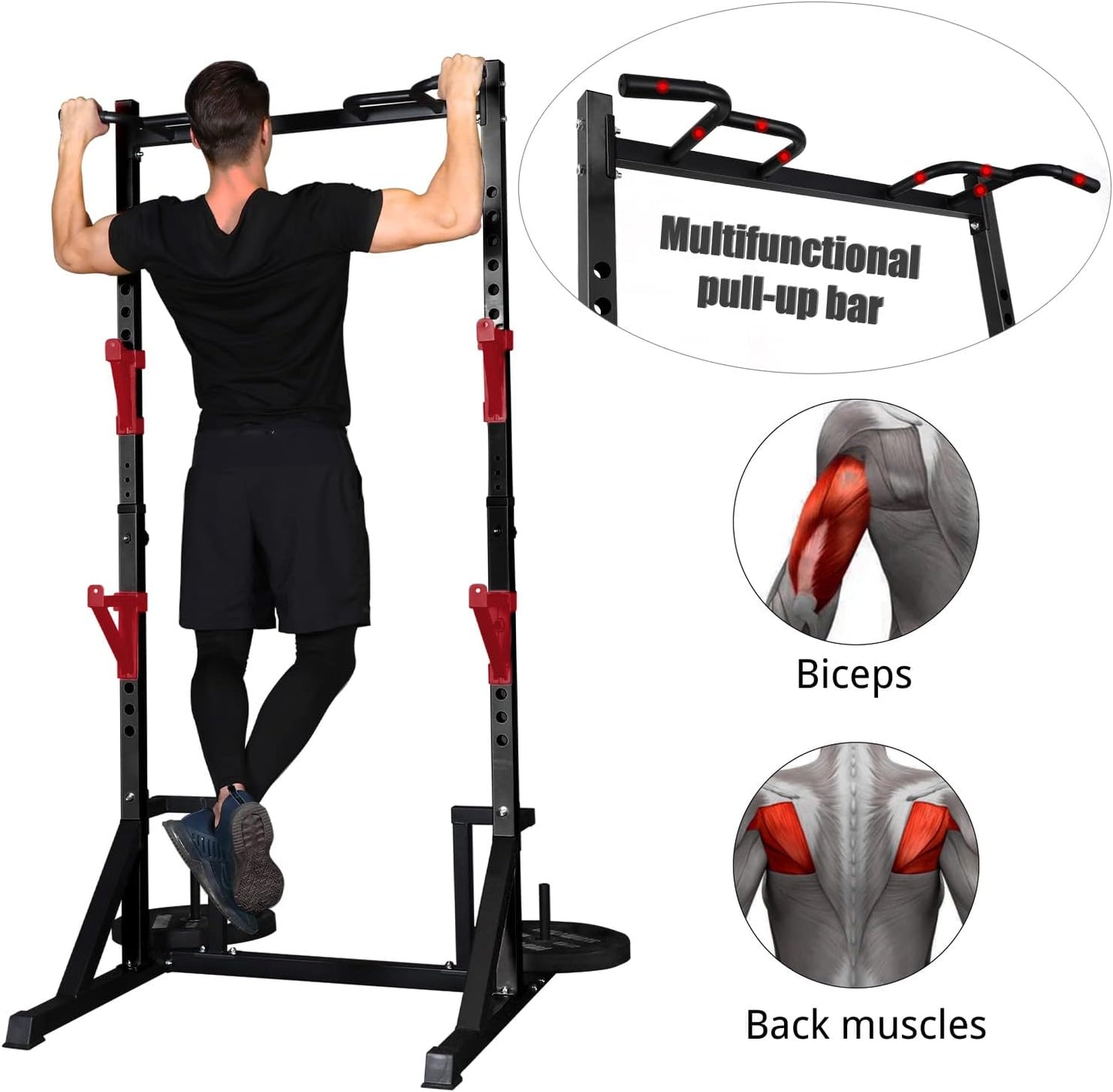 Rack potencia multifunción con barra y soporte