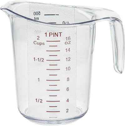 Tarros medidores 1 pinta 10 vasos plástico transparente
