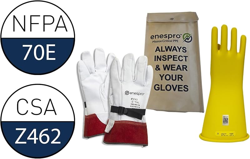 Guantes aislantes caucho clase 2 amarillo 12v
