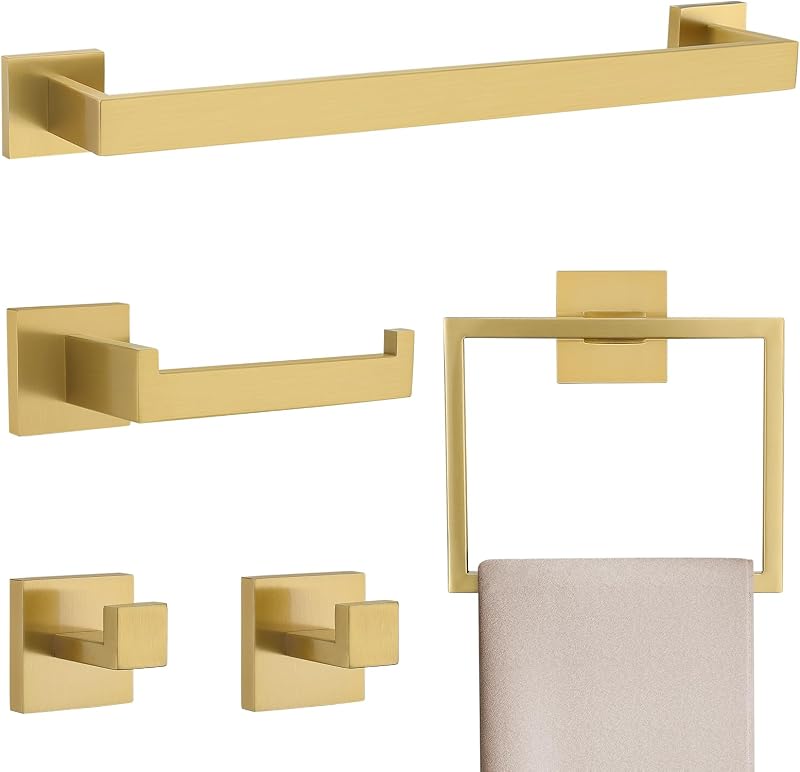 Set 5 Pzas Accesorios Baño Acero Inox 16"
