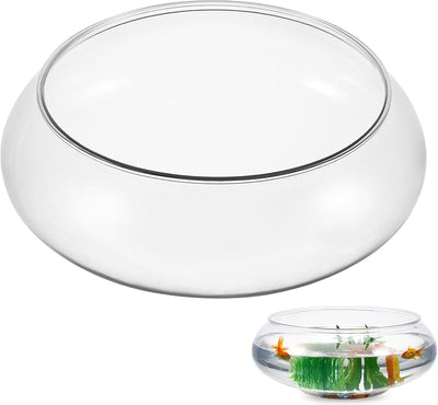 Jarrón transparente para peces y maceta plástico