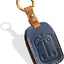 Funda piel 5 botones comp GMC Acadia Chevy 17-24 azul