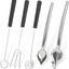 Set 3 Tenedores Acero Inox y 2 Cucharas Espiral para Chocolate