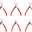 Set 6 Minialicates Punta Aguja Larga Plana para Corte