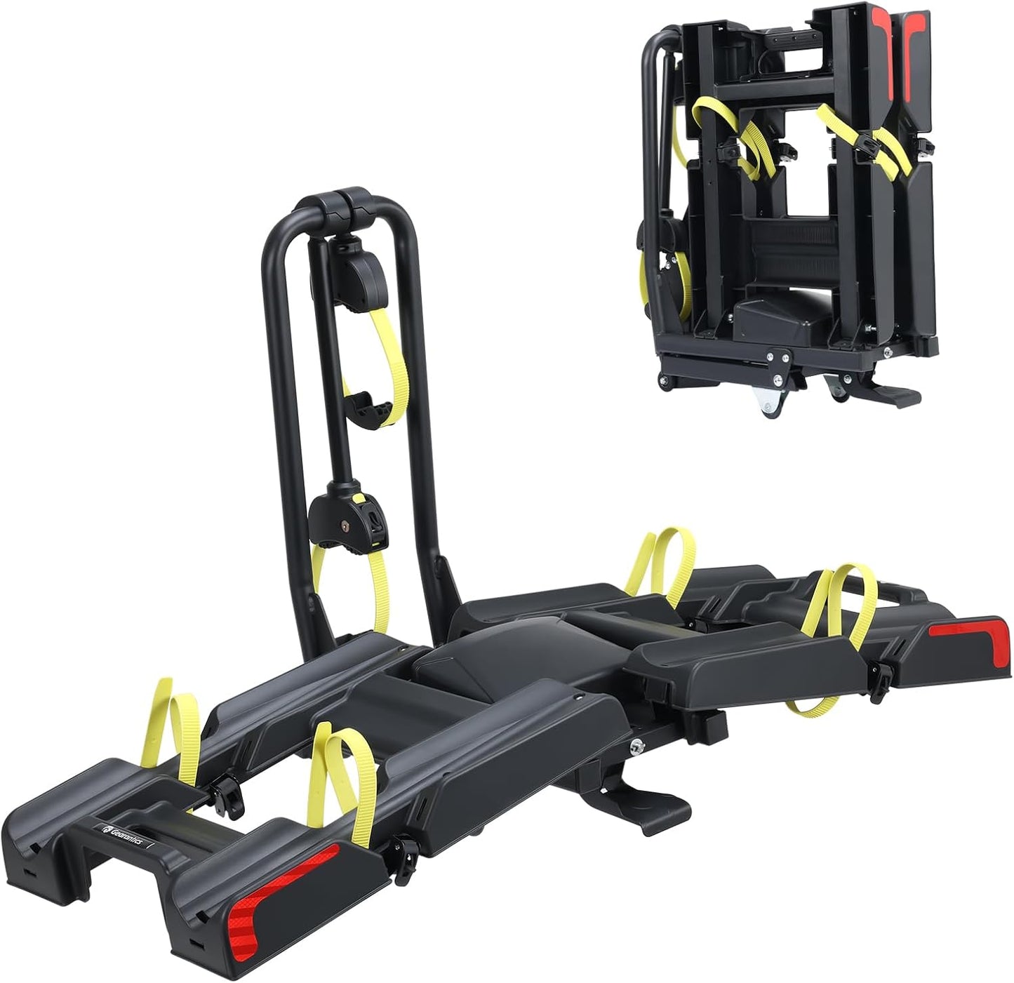 Soporte plegable 2 bicis eléctricas enganche bloqueable