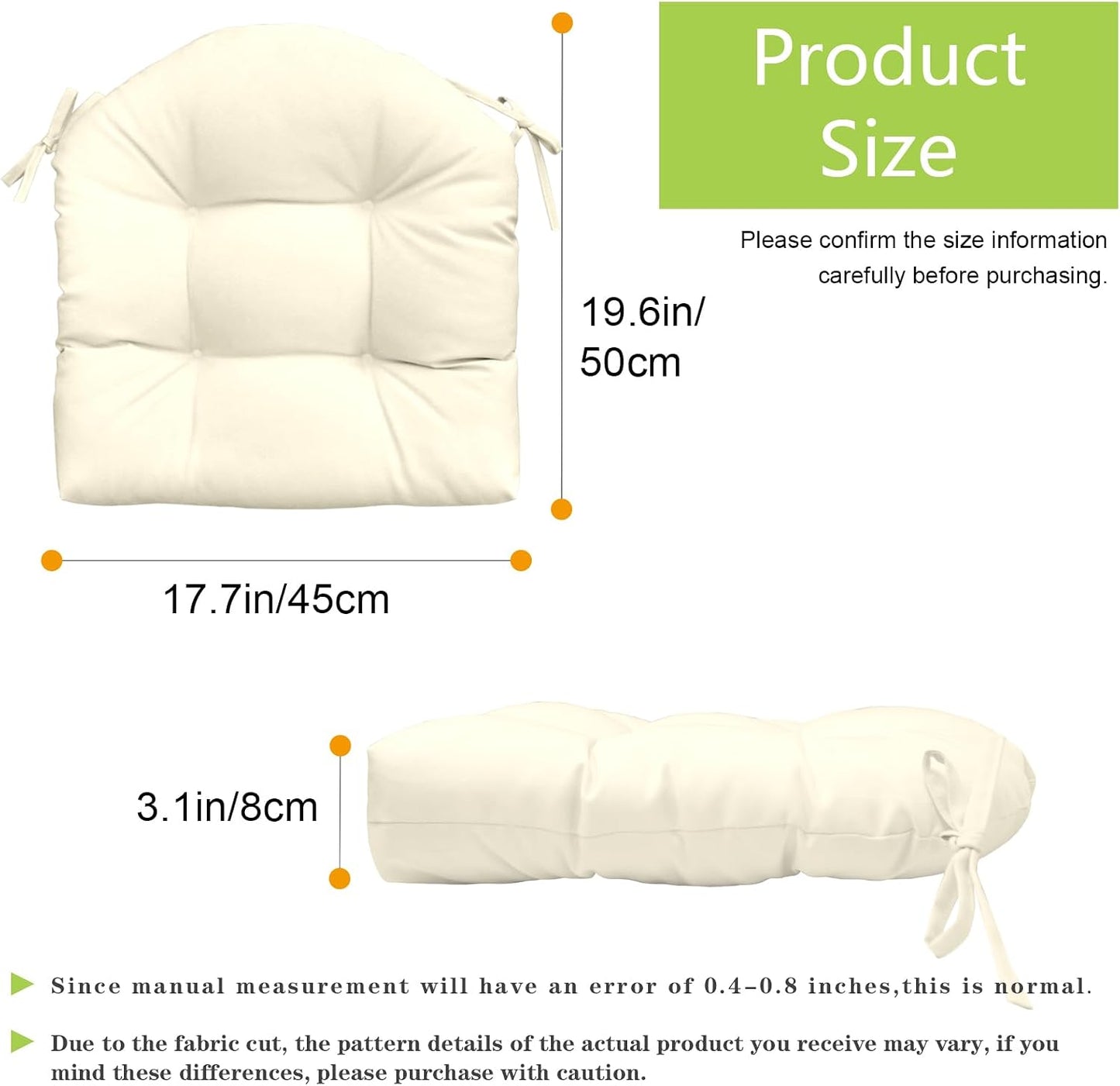 Almohadillas sillas con lazo 19x19pulg beige