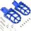 Estriberas aluminio CNC para motocicleta CRF50 XR50 XR110 azul