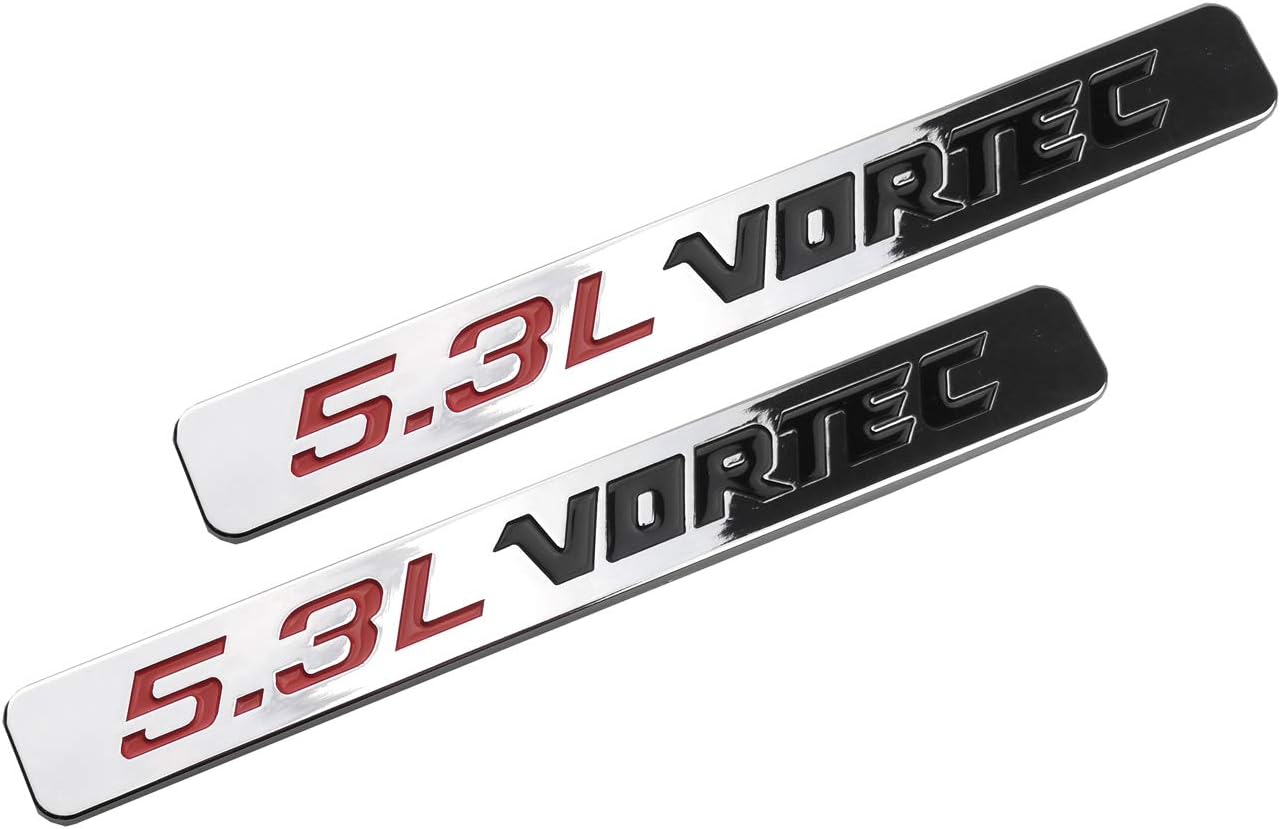 2 Emblemas Capó Vortec 5.3l Silverado Z71 GMC Cromado