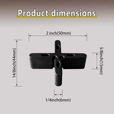 Espaciador nivelación negro para pavimento jardín 1/4x5/8pulg