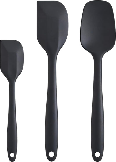 Set espátulas silicona y goma resistentes 600°F negro