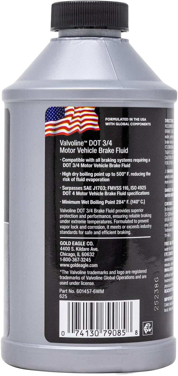 Liquido frenos sintetico DOT 3 y 4 12oz