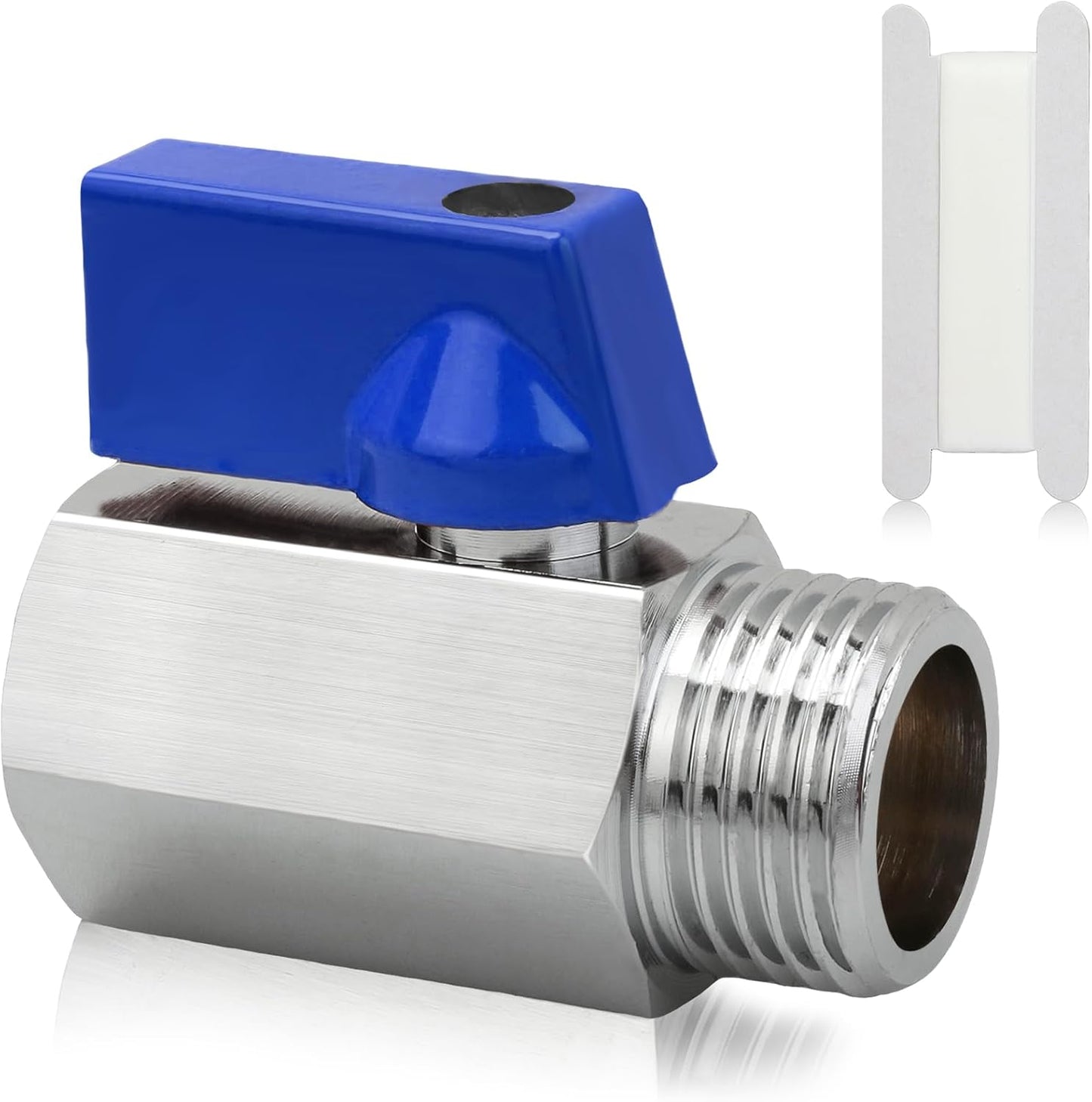 Válvula bola latón 1/2pulg sellado PTFE drenaje calentador