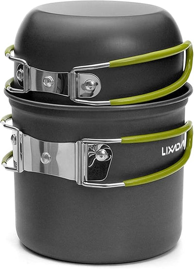 Kit cocina camping olla sartén portátil