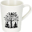 Taza bambú 12oz patrón yoga retro vaso irrompible