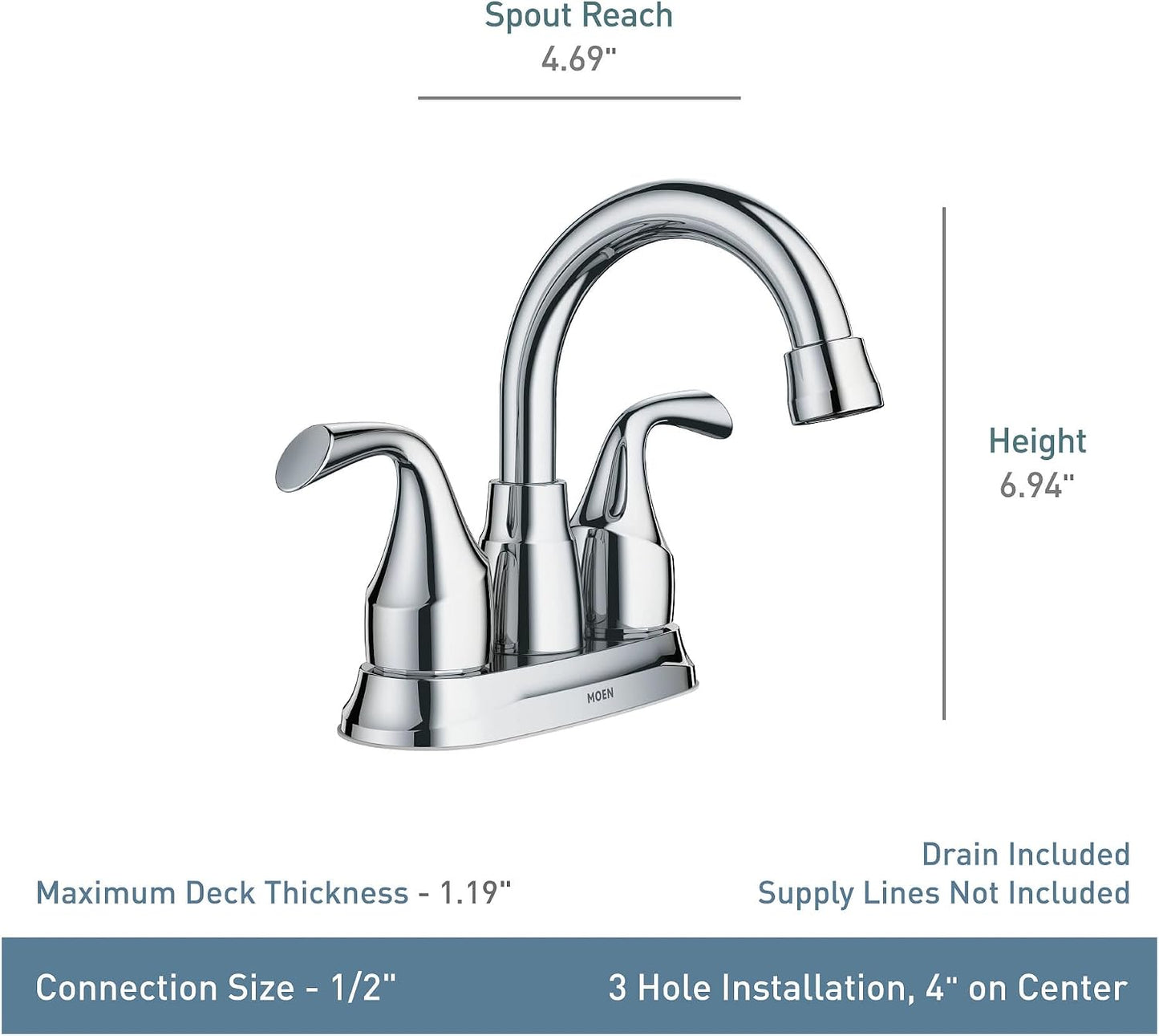 Grifo lavabo baño Moen Idora bronce mediterráneo 84115BRB