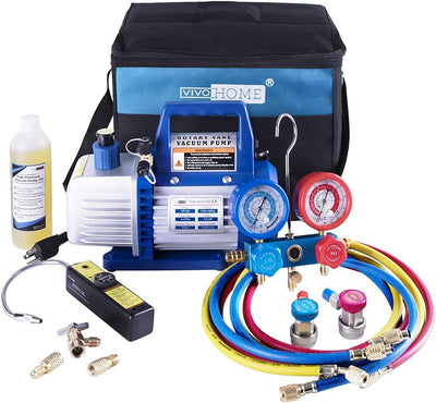 Báscula electrónica refrigerante con bomba vacío 110V 1/3HP 4CFM