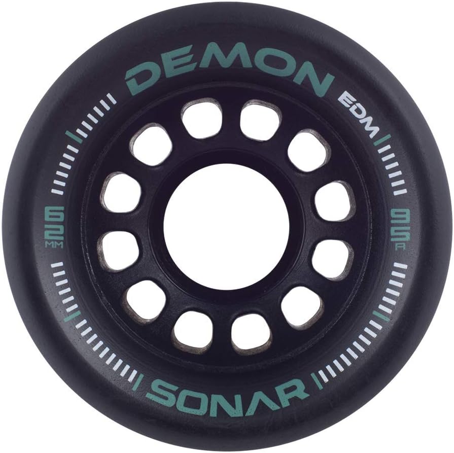 Set 4 Ruedas Patines 43x62mm Negro 95A