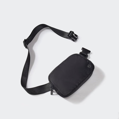 Riñonera nylon cremallera bidireccional ajustable negro