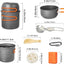Juego utensilios cocina camping antiadherentes plegables ligeros