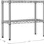 Estante alambre 2 niveles 220lb para hogar baño cocina