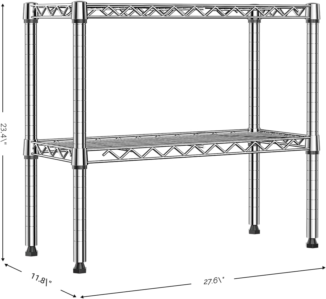 Estante alambre 2 niveles 220lb para hogar baño cocina