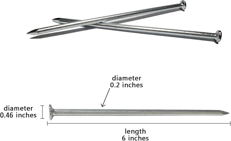 Picos anclaje metal 6" clavos jardín 150uds