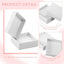 100 Cajas Regalo Joyas 3.5x3.5" Cartón Blanco