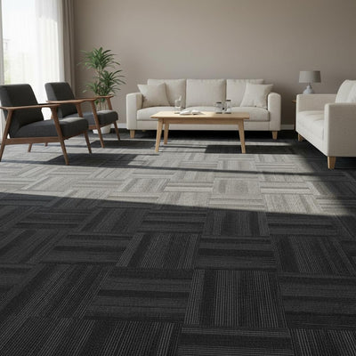 Azulejos alfombra 20x20pulg 22pzas antideslizantes oficina pasillo