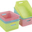 Cesta tejido plástico set 6 colores