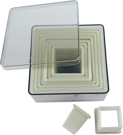 Set 9 Pzas Cortadores Cuadrados para Tartas y Pasteles