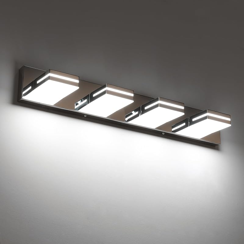 Lámpara LED tocador baño 4 luces 30" blanco frío