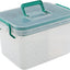 Caja primeros auxilios transparente con tapa y bandeja