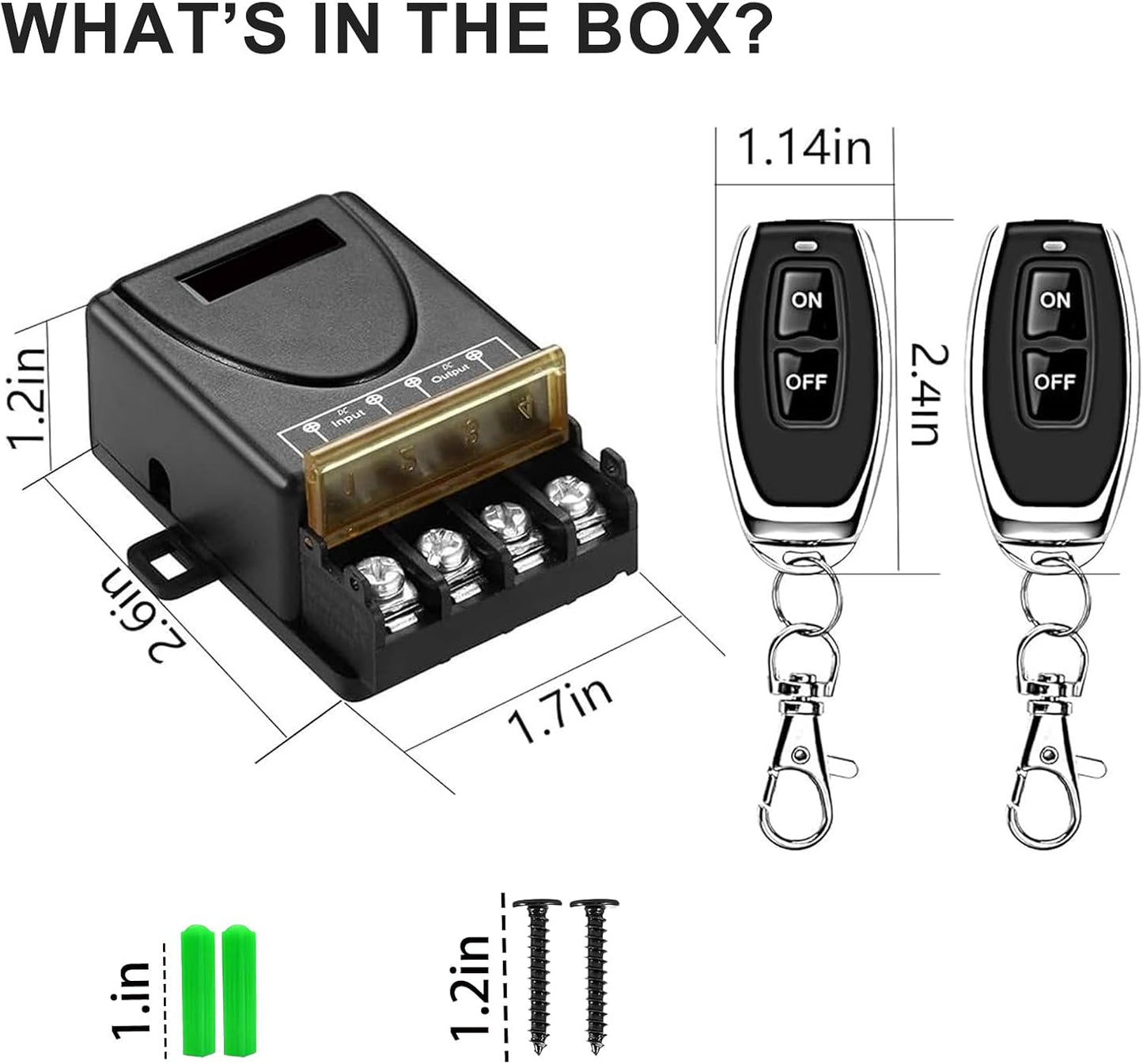 Kit interruptor remoto 30A relé RF 12-72V impermeable