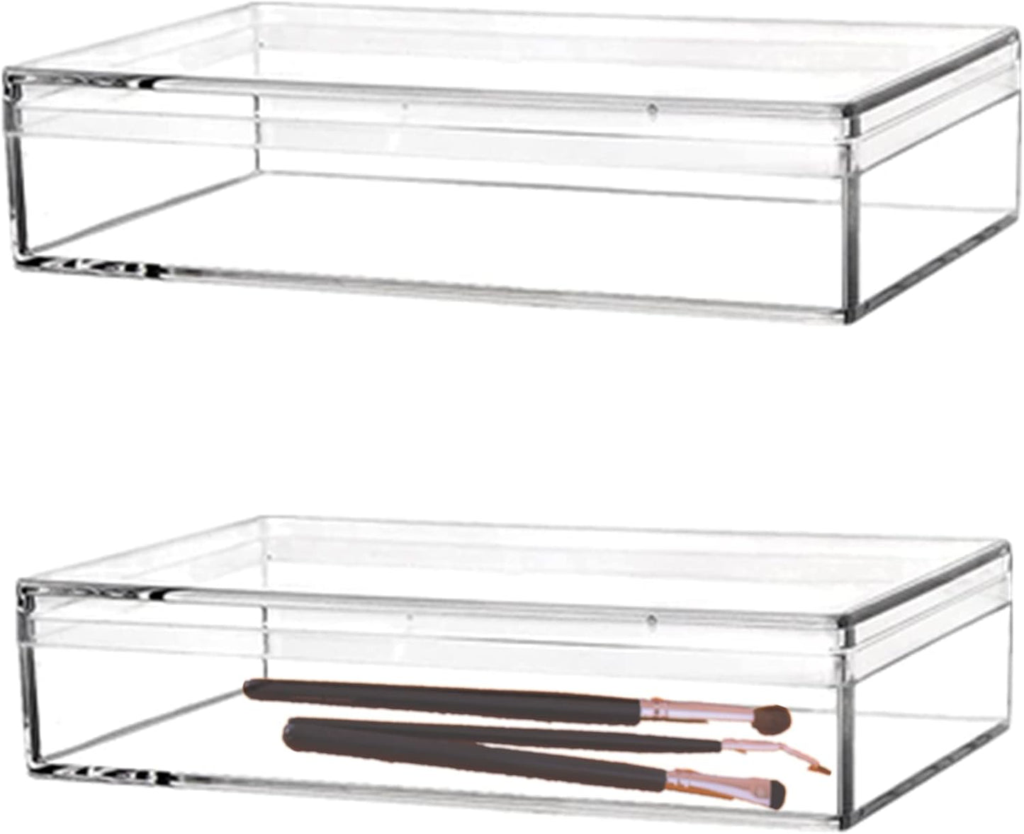 Caja acrílico transparente 2 pzas para dulces y joyas