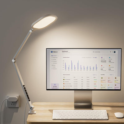 Lámpara escritorio LED 15W abrazadera C brazo oscilante 1200lm