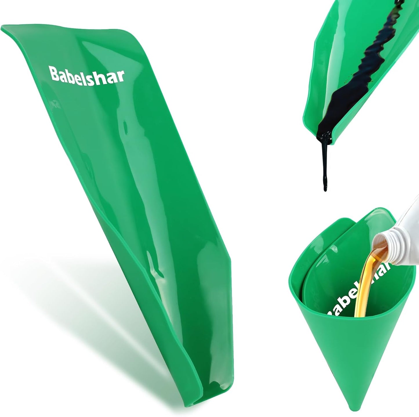 Embudo flexible plegable para cambio aceite automotriz