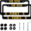 2 Pack Marcos Matrícula Universal Aluminio Cubiertas Negras