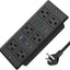 Regleta alimentación USB C 45W 6 tomas 8 puertos enchufe