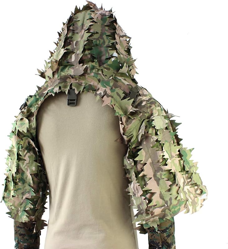 Chaparro Ghillie Viper con hojas 3D y base táctica