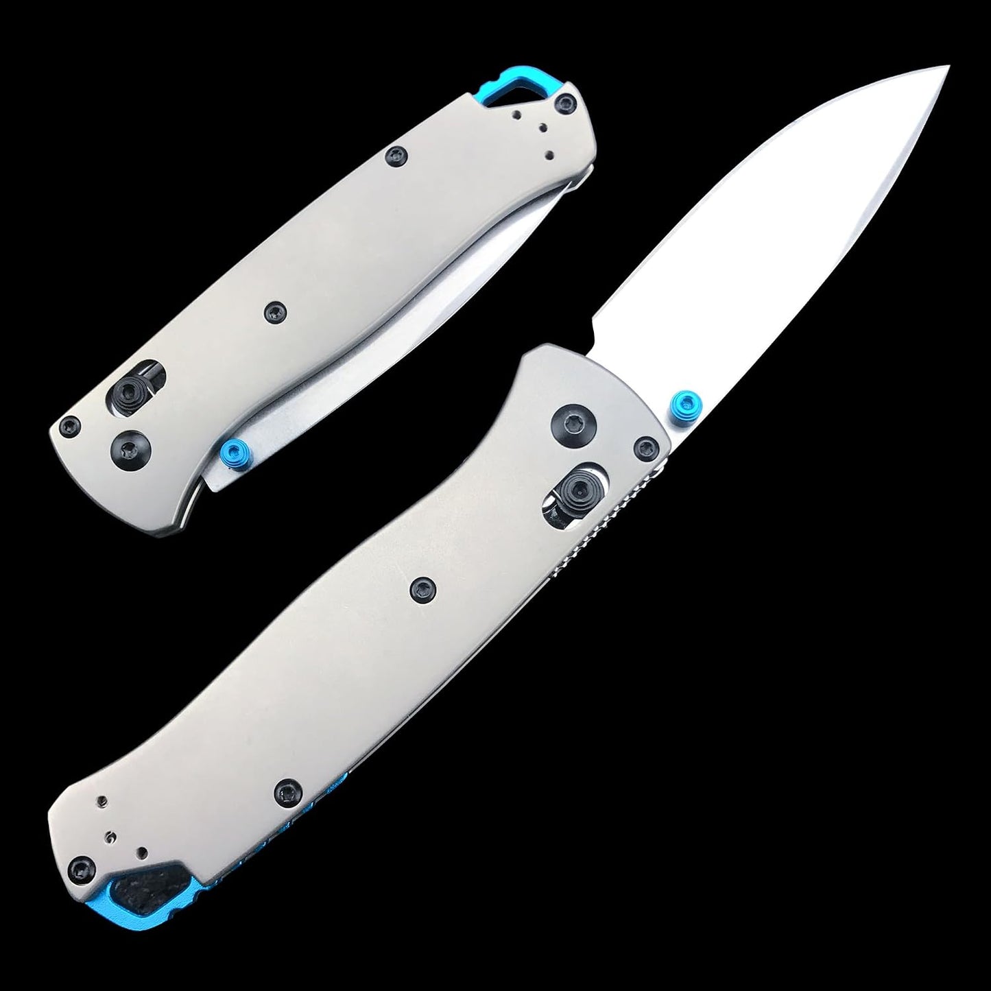 Cuchillo plegable EDC con mango titanio y clip