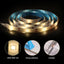 Tira luz LED blanca cálida sensor movimiento 3.3pies impermeable