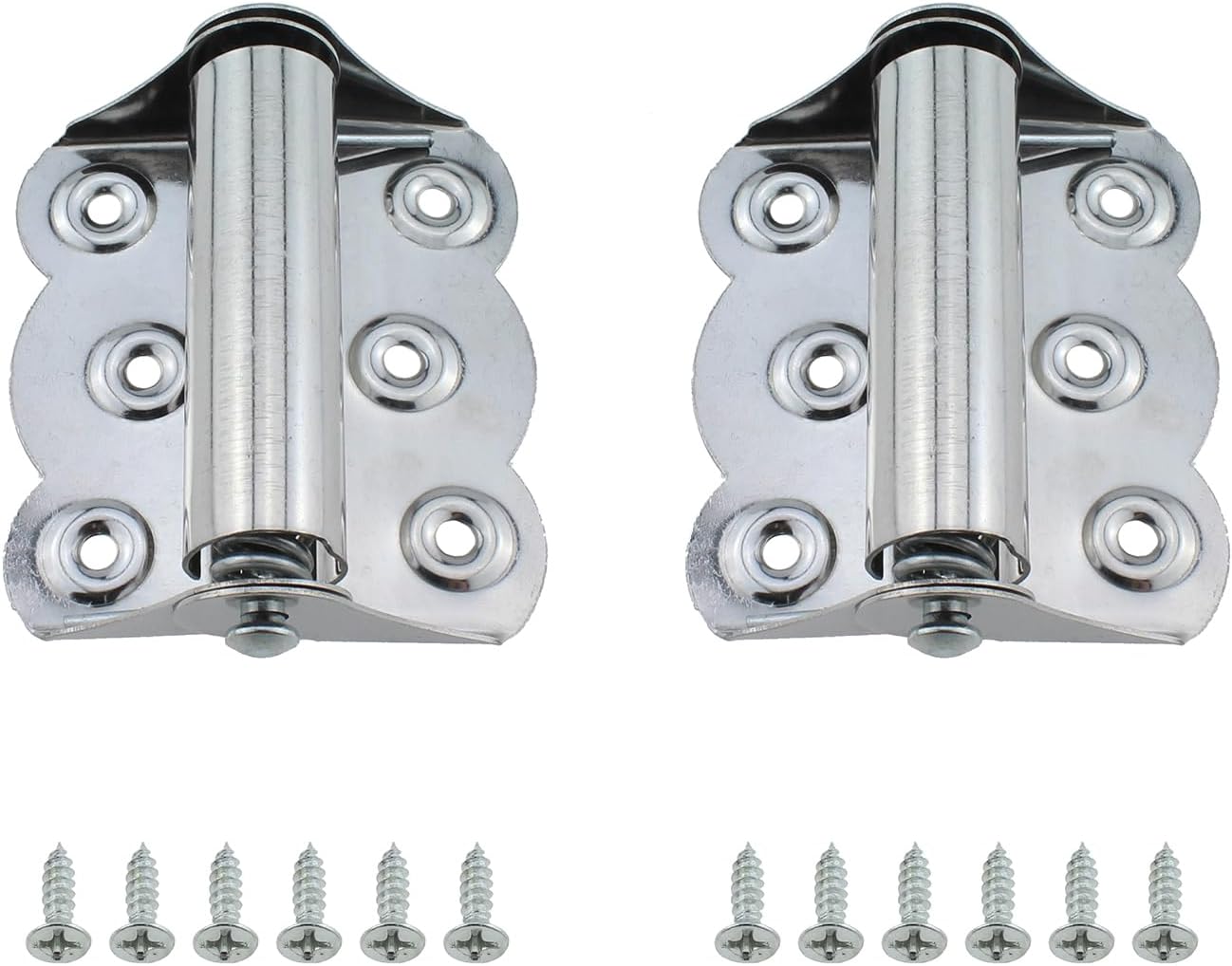 Bisagra resorte automático puerta 2.6pulg plateado 2uds