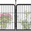 Valla jardín 24pulg x 3.8ft metal negro 2 paneles