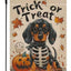 Bandera jardín Halloween 12x18pulg doble cara perro fantasma