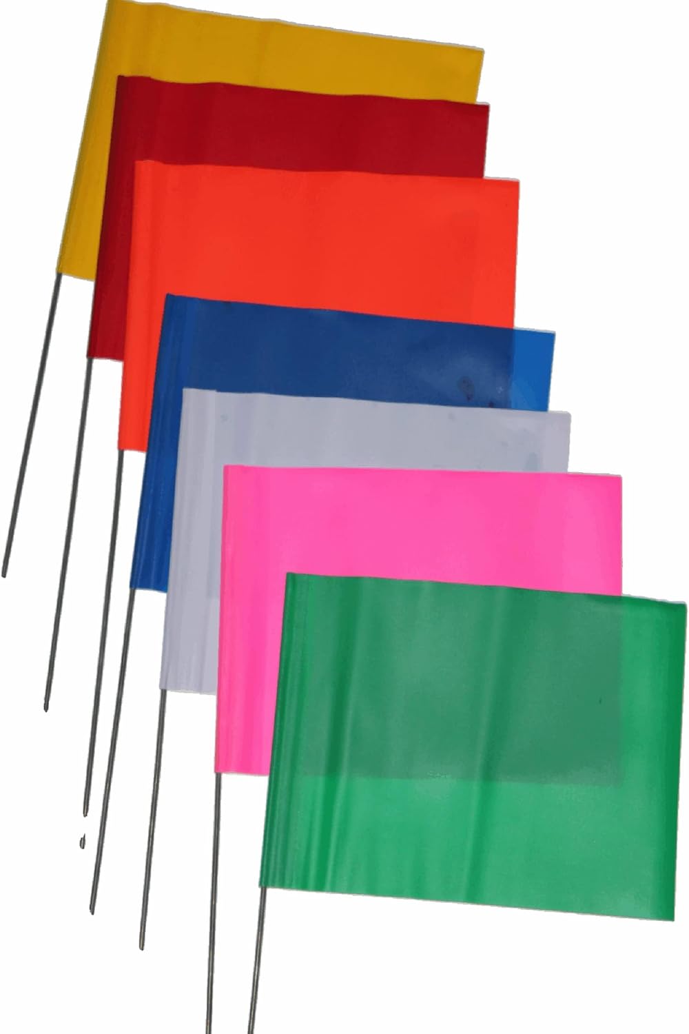 Banderas seguridad 7 colores 5x4" poste exterior
