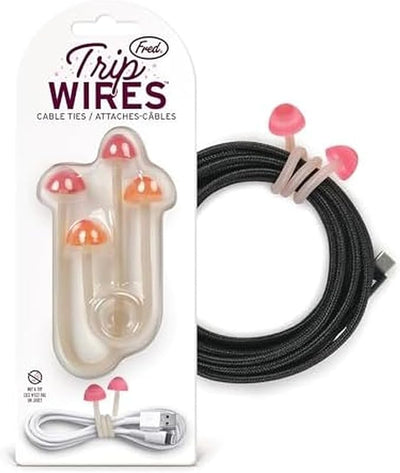 Juego 2 organiz. cables tripa hongo 10cm