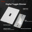 Interruptor atenuación LED y incandescentes placa pared blanco