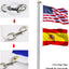 4 Ganchos Giratorios 3.5pulg Chapado Níquel para Asta Bandera