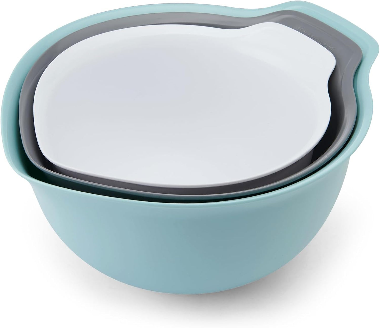 Set 3 Cuencos Plástico para Mezclar 2.5-4.5qt Multicolor