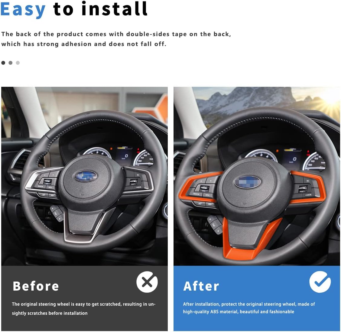 Funda volante con adornos para Subaru 2017-2026